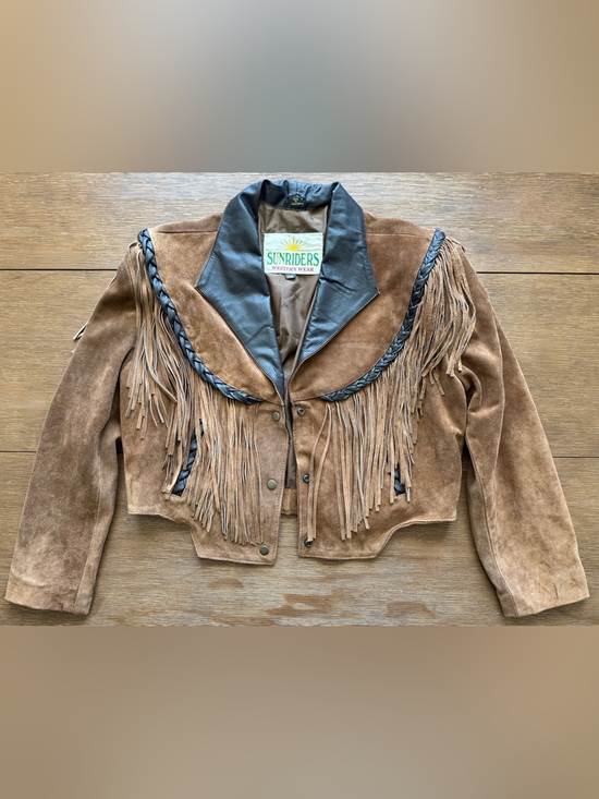 Sunriders Jackets & Blazers - Vintage Sunriders Western Wear Suede Fringe Leather Jacket - Fits like an XXL